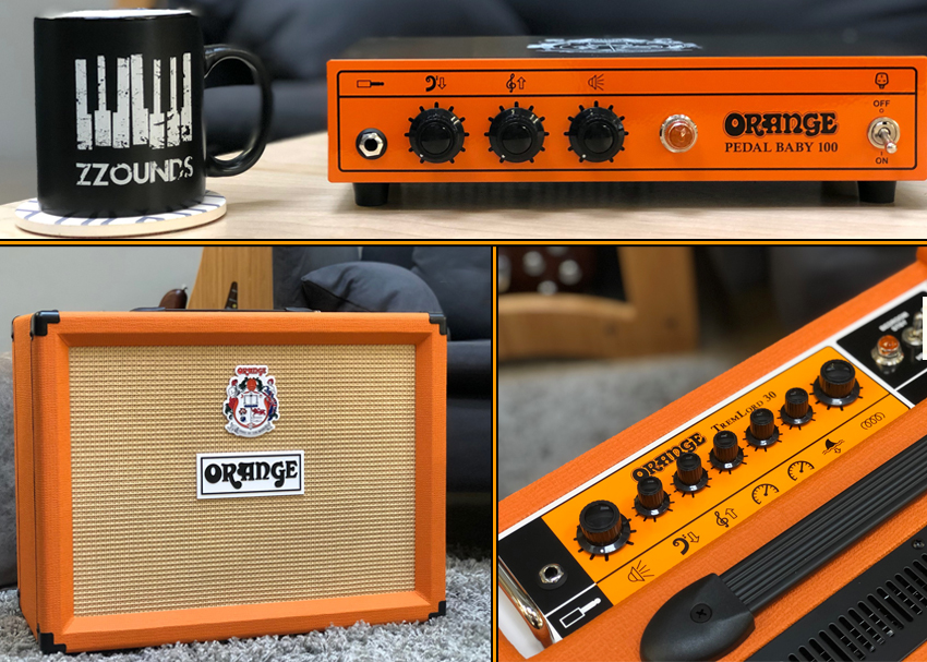 Orange TremLord 30 and Pedal Baby