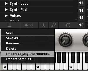 Import legacy instruments into SampleTank 3