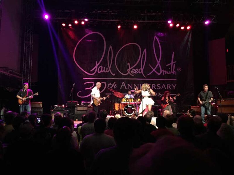 Paul Reed Smith performing with his band. Photo credit: Sergio C.