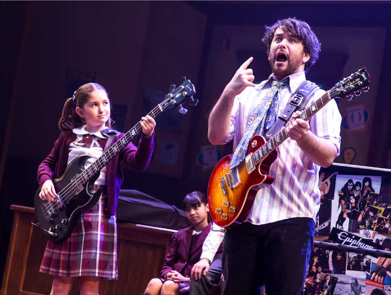 Evie Dolan and Alex Brightman in School of Rock - The Musical.