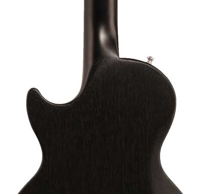 The fast access neck heel as seen on the back of a 2016 High Performance Series Les Paul CM.