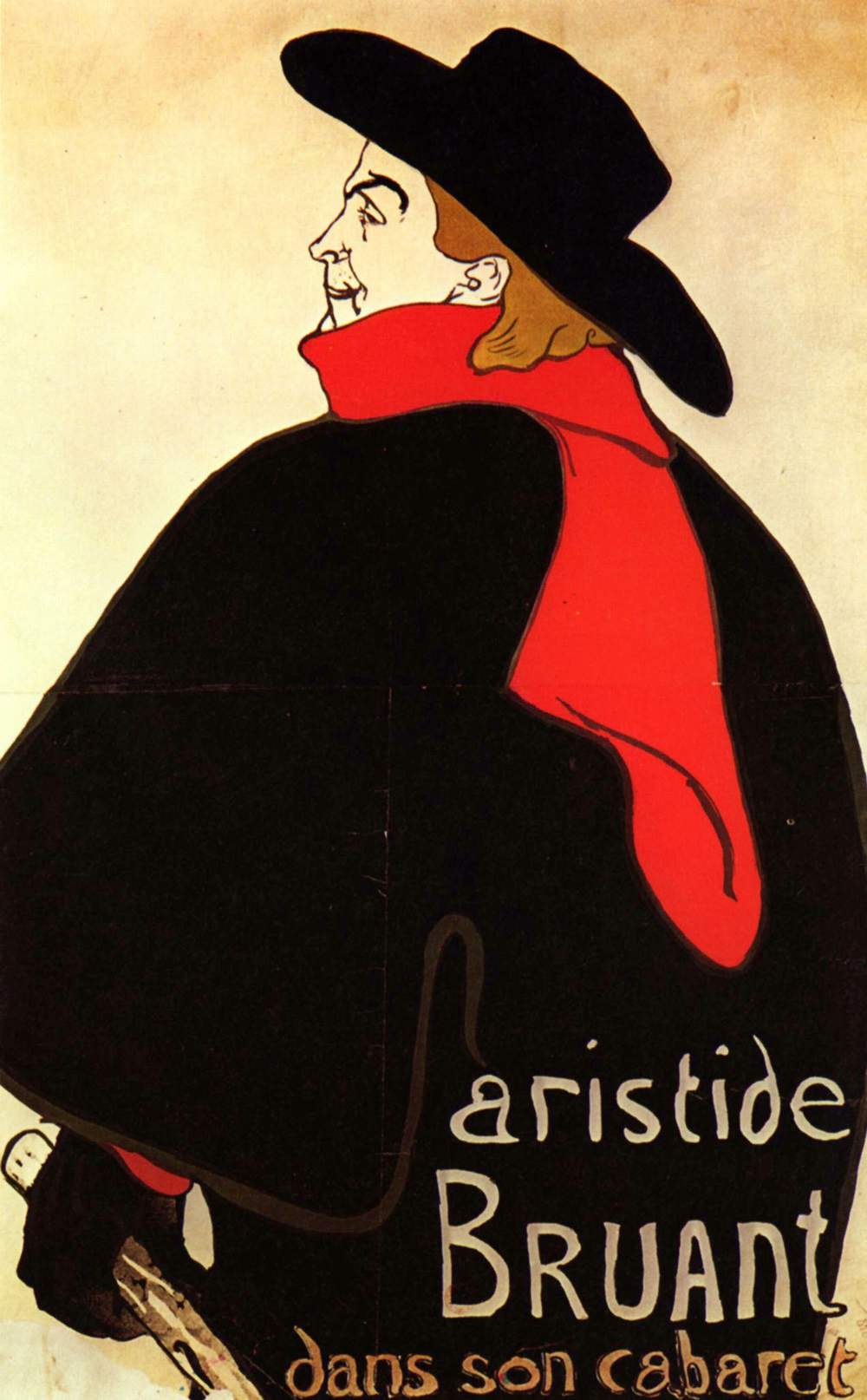 Aristide Bruant by Henri de Toulouse-Lautrec