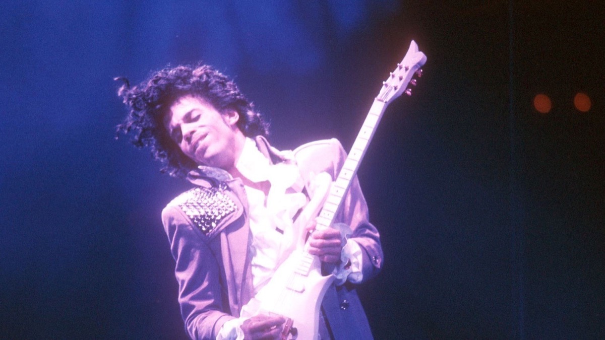 Prince with his Cloud Guitar