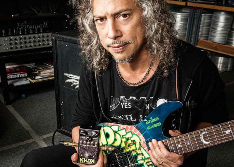Kirk Hammett of Metallica showing off his KHDK Ghoul Screamer.