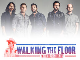 Five men pose together above Walking the Floor with Chris Shiplett graphic and logo.