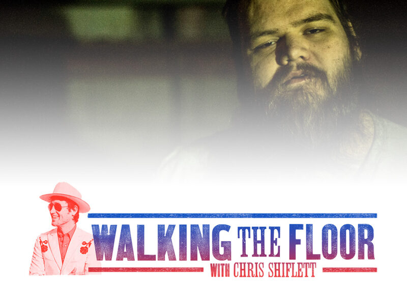 A bearded man appears above the Walking the Floor with Chris Shiflett podcast branding.