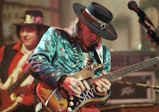 Stevie Ray Vaughan performing on his #1 Strat