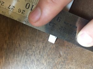 Measuring and marking 1/32 off the treble side