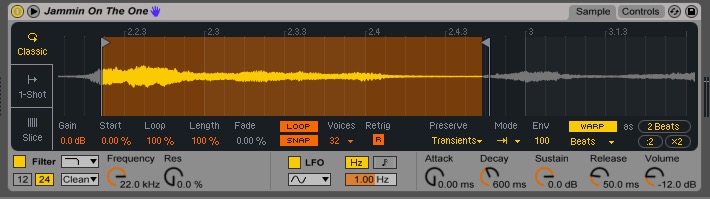 Ableton - Simpler (Classic Playback Mode)