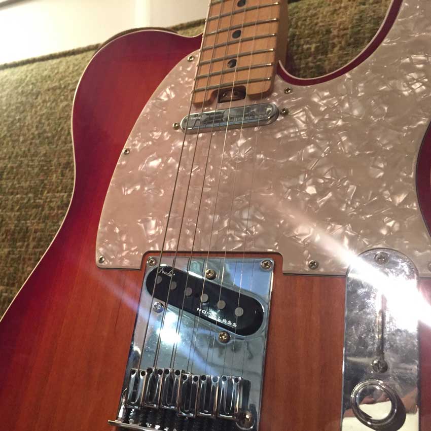 Fender American Elite Telecaster with passive 4th Generation Noiseless pickups.