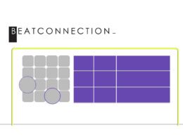 Ableton Live drum rack interface showing gray pads on left and purple instrument channels on right.