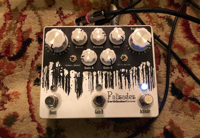 I used an EarthQuaker Devices Palisades to bring the pain (aka overdrive).