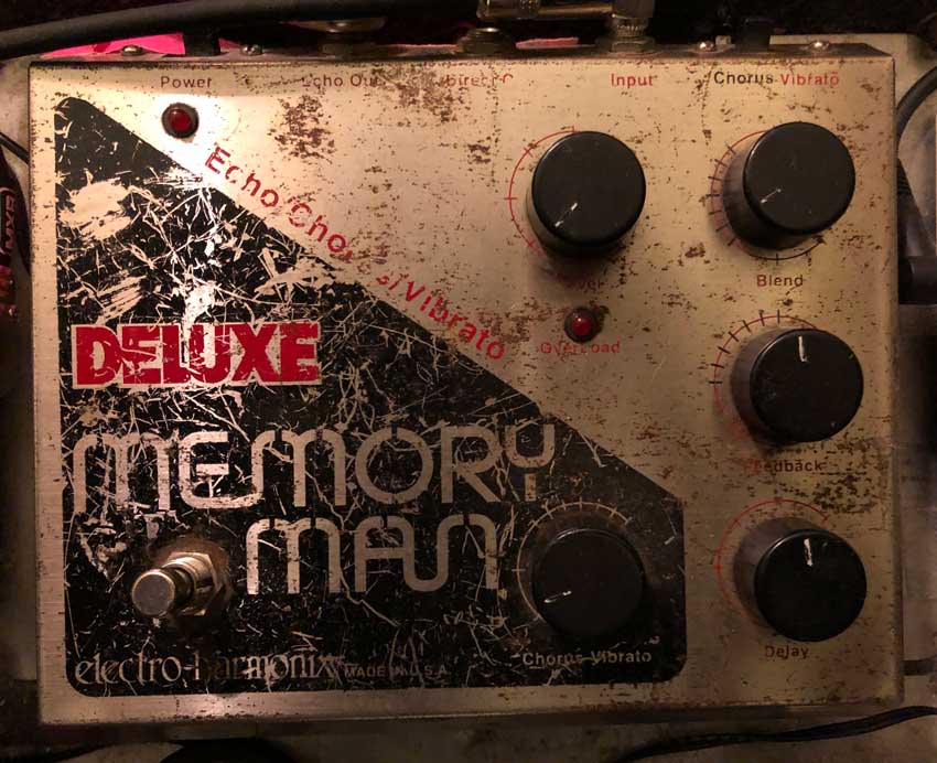 Analog delays sounds were recorded with my battle-worn Electro-Harmonix Deluxe Memory Man.