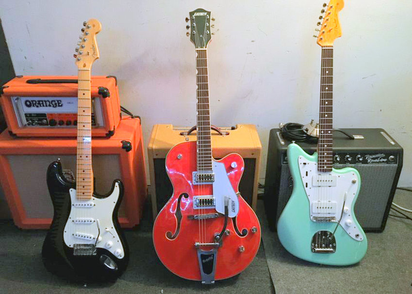 Vintage Vibrato Systems: Fender Stratocaster, Gretsch 5420T, and a Fender Jazzmaster
