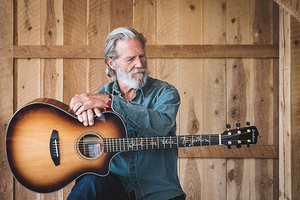 Jeff Bridges with his "All in this Together" Breedlove