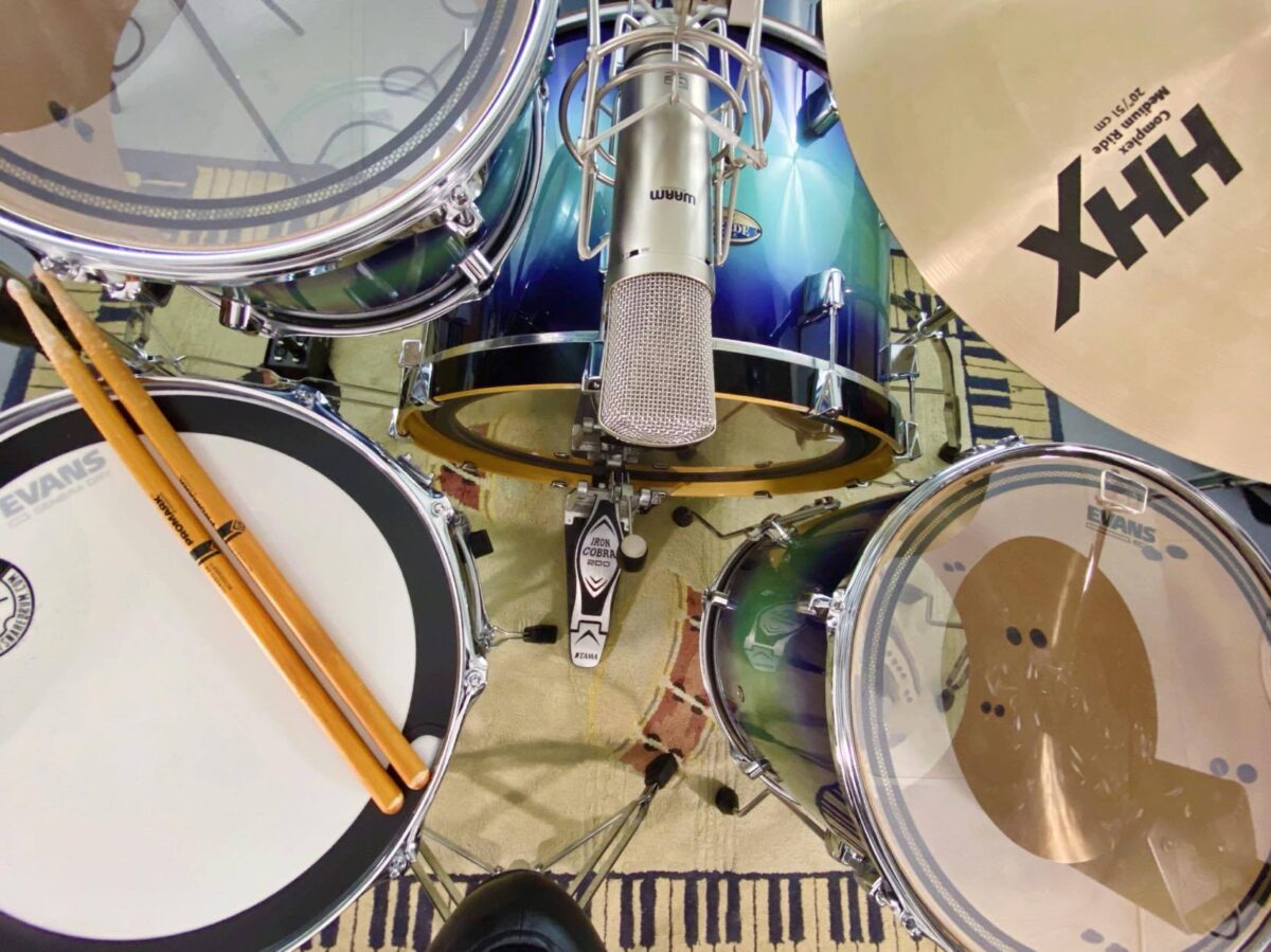 Drum recording. Темпо барабаны. Семь нот, Пенза. Drums Top view.