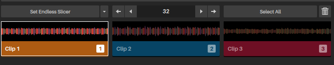 Serato Studio - clip selection