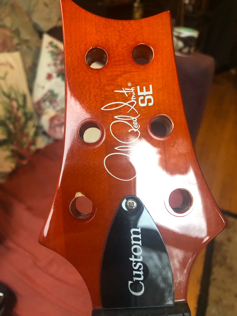 PRS SE Locking Tuners - Tuners Removed