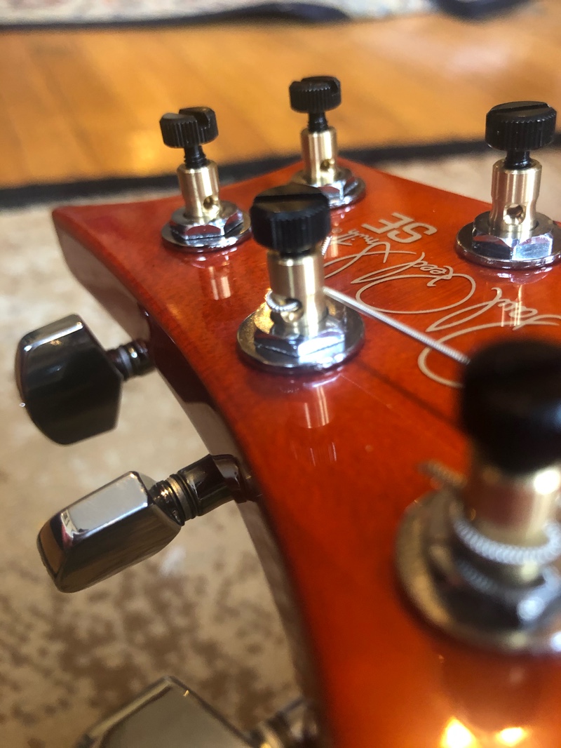 PRS SE Locking Tuners - Neck View