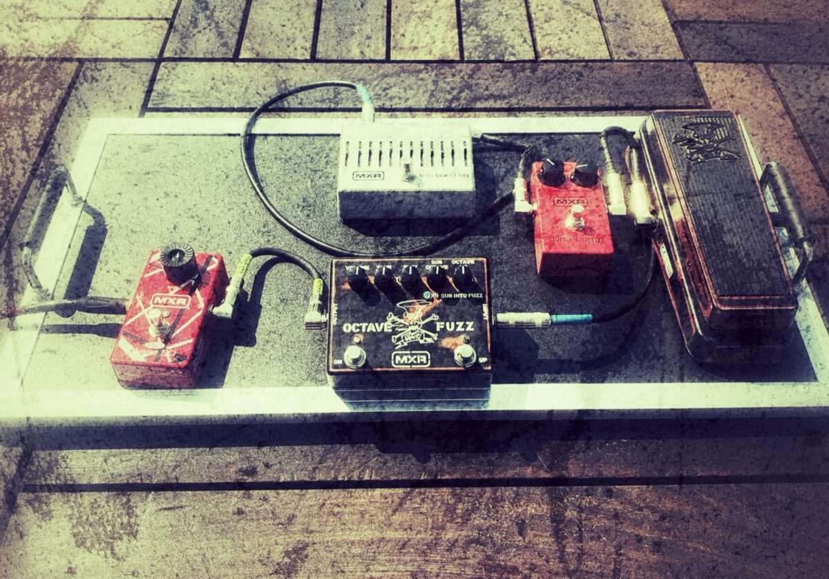 MXR Slash Octave Fuzz on pedalboard