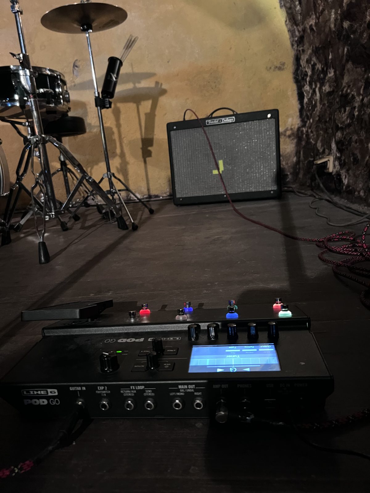 Line 6 Pod GO on stage